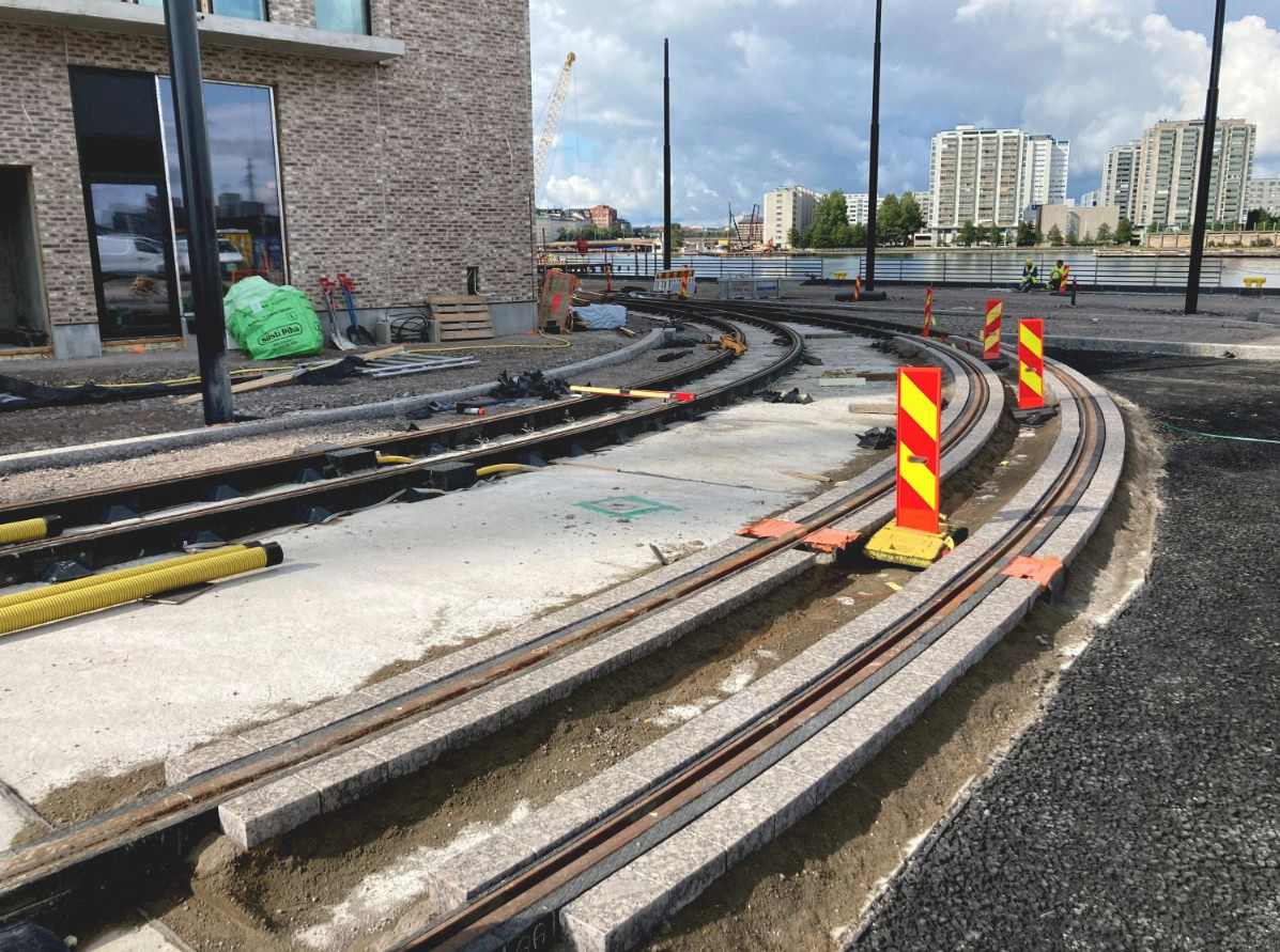 helsinki, tram, grooved rail