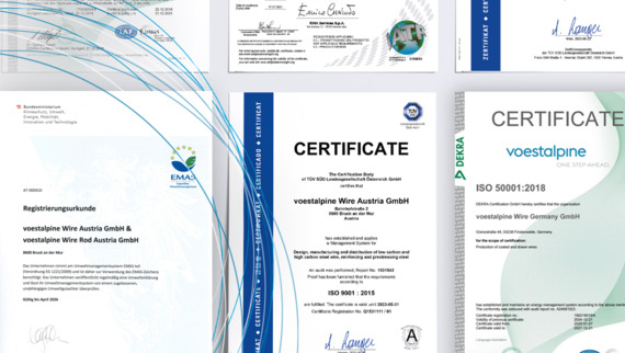 Dokumente der voestalpine Wire Technology