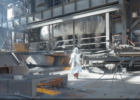 Hot metal production- near the tapping station