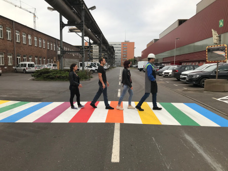 Regenbogen Zebrastreifen